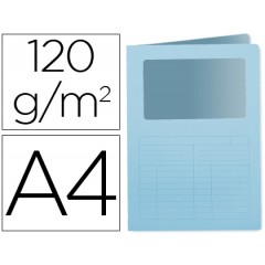 Classificador A4 Sem Ferragem 120grs Com Janela Cartolina Azul 50 Und.