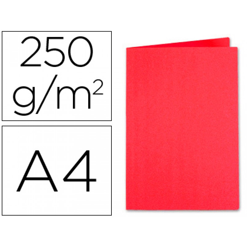 Classificador A4 Sem Ferragem 250Gr Cartolina Vermelho 100 Unidades