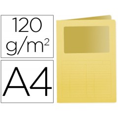 Classificador A4 Sem Ferragem 120grs Com Janela Cartolina Amarelo 50 Und.