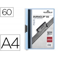 Classificador A4 clip Lateral 60 Folhas Durable Azul