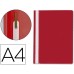 Classificador A4 com Ferragem Capa Transparente PP Vermelho - 1 Unidade