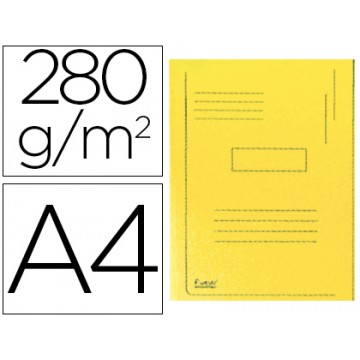 Classificador A4 Sem Ferragem 280Gr Cartolina Amarela 2 Abas 50 Und.