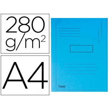 Classificador A4 Sem Ferragem 280Gr Cartolina Azul 2 Abas 