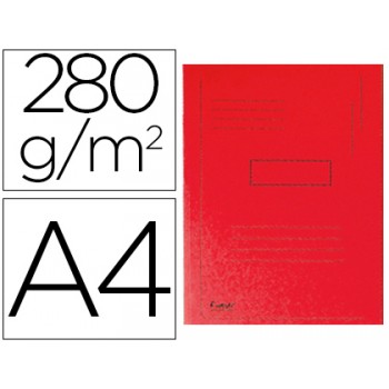 Classificador A4 Sem Ferragem 280Gr Cartolina Vermelho 2 Abas 50 Und.