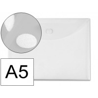 Envelope Plástico A5 Transparente Com Velcro 