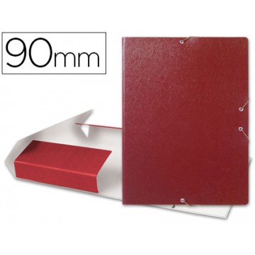 Caixa Arquivo Processos Folio Com Elásticos 9cm Vermelha