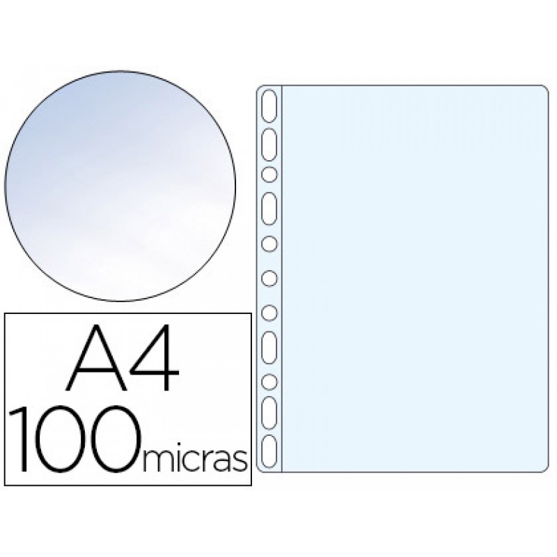 Bolsa Catálogo A4 100 Microns Cristal Q-Connect 100 Unidades