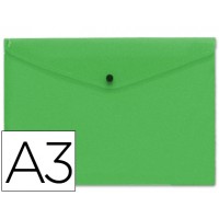 Envelope Plástico A3 com Mola Verde 10 Unidades