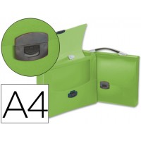 Pasta Porta Documentos A4 com Asa e Mola 210x297mm Verde Transl.