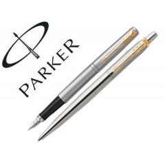 Conjunto Parker Duo Jotter Aço GT Esferográfica + Caneta