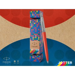 Esferográfica Parker Jotter Originals Cracker Corpo Vermelho Caixa Azul