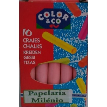 Giz Cor de Rosa Color & Co Caixa 10 Unidades