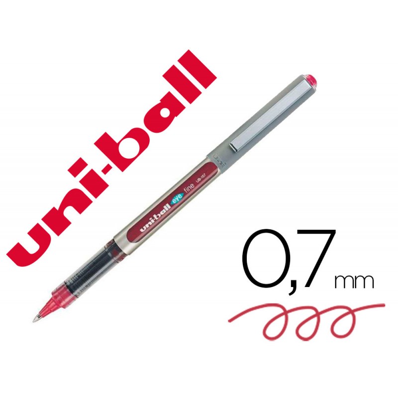 Marcador 0.7mm Roller Uni Ball UB-157 Cor Vinho 12 Unidades