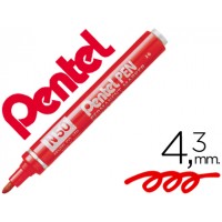 Marcador Pentel 4,3mm Permanente N50 Vermelho 12 Unidades