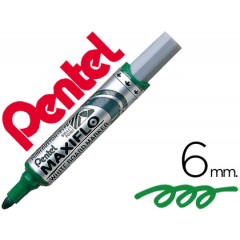 Marcador Quadro Branco Pentel Maxiflo Mwl5m Verde 12 Unidades