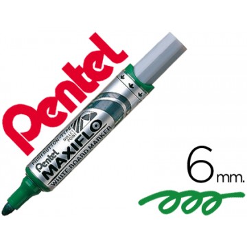 Marcador Quadro Branco Pentel Maxiflo Mwl5m Verde 12 Unidades