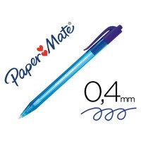 Esferográfica Paper Mate Inkjoy 100 Retrátil Ponta Media Azul 20 Und.