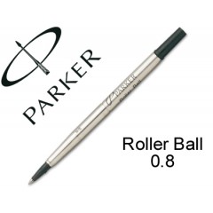 Carga Esferográfica Parker Roller Ball Medio Preta - 1 Unidade