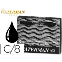 Cartucho de Tinta Waterman Preta Grande -Caixa 8 Unidades