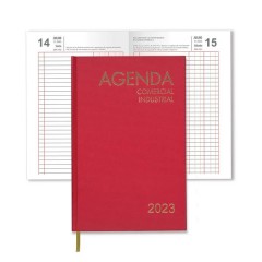 Agenda Comercial e Industrial 2023 185X290mm Vermelha 