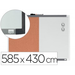 Quadro Branco Magnético com Faixa Cortiça 585x430mm