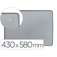 Quadro Branco Magnético Com Moldura Slim 43x58 cm Prata Nobo