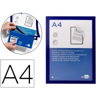 Moldura Porta Anúncios Magnética A4 Adesivo Removível Azul