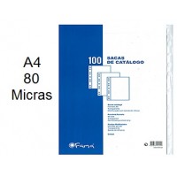 Bolsa Catálogo A4 80 Microns Cristal Fama 100 Unidades