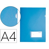 Bolsa Plástica A4 com Visor Azul Opaco 10 Unidades