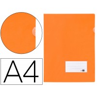 Bolsa Plástica A4 com Visor Laranja Fluor Opaco 10 Unidades