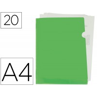 Bolsa Plástica A4 em L Opaca Verde 180 Microns 10 Unidades