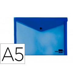 Envelope Plástico A5 com Mola Azul 12 Unidades