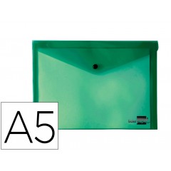 Envelope Plástico A5 com Mola Verde 12 Unidades