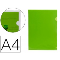 Bolsa Plástica A4 em L Transparente Verde 180 Microns 10 Unid.
