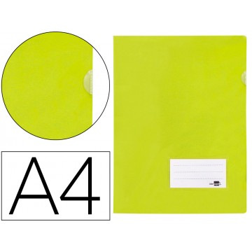 Bolsa Plástica A4 com Visor Amarela Fluor Opaco 10 Unidades