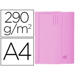 Classificador A4 Cartolina 290gr Bolsa e Aba Fole até 32mm Rosa 50 Und