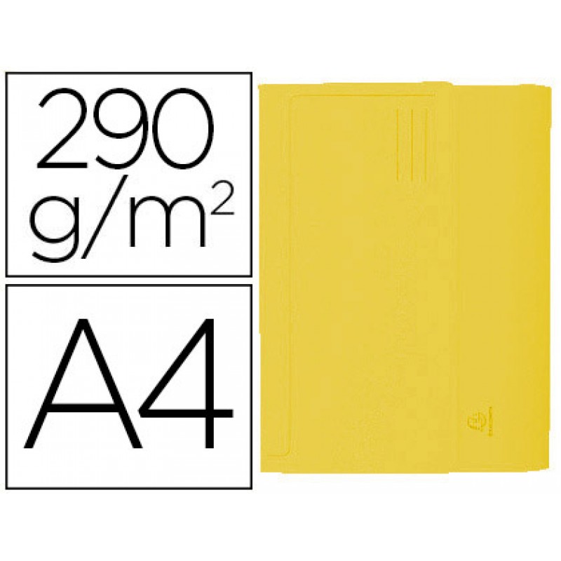 Classificador A4 Cartolina 290gr Bolsa e Aba Fole até 32mm Amarela 50 Und