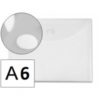 Envelope Plástico A6 Com Velcro Transparente 12 Unidades