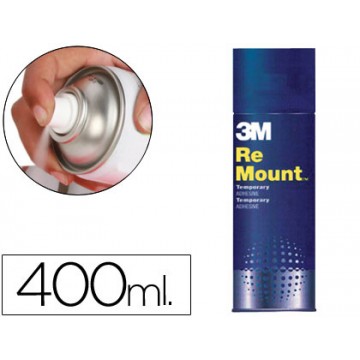 Cola Spray Re mount Adesiva Reposicionável Indefinidamente 400ml 3M