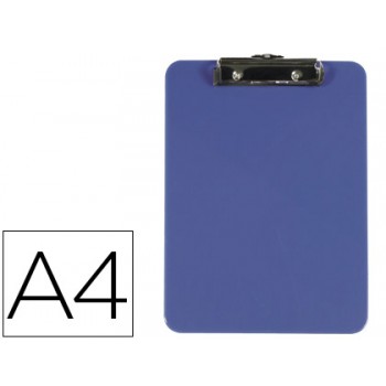 Porta Notas Prancheta Com Clip A4 Plástico Azul Q-Connect