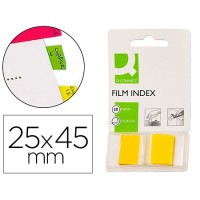 Separador Index 25X45mm Dispensador com 50 Folhas Amarelo 