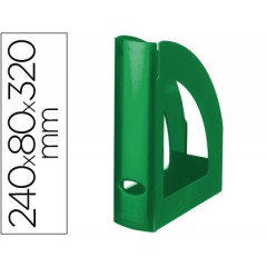 Porta Revistas 240X80X320mm Plástico Opaco Verde