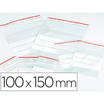 Bolsa Plástica Auto Selada com Linha Vermelha 100x150mm 100 Unidades