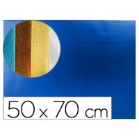 Folha Borracha Eva (esponja) 50X70cm 2mm Metalizada Azul 10 Unidades
