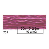 Papel Crepe Florista 50cmX2,5m 40g/m2 Rosa Escuro 10 Unidades