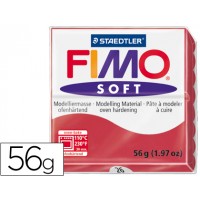 Pasta Modelar Fimo Soft 56gr Vermelho Cereja Staedtler