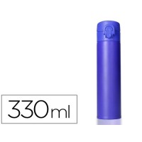 Termo Aço Inoxidável com Dupla Cobertura 330ml Azul Liderpapel