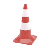 Cone de Segurança Branco e Vermelho 50cm