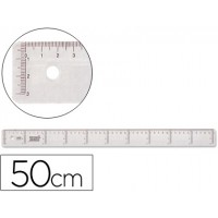 Régua Plástica Transparente 50 cm