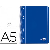 Caderno A5 Espiral 80 Folhas Capa Azul Liso